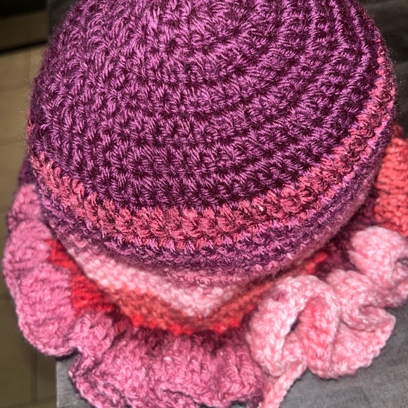 Multicolor Crochet Bucket Hat - Picture 3 of 3
